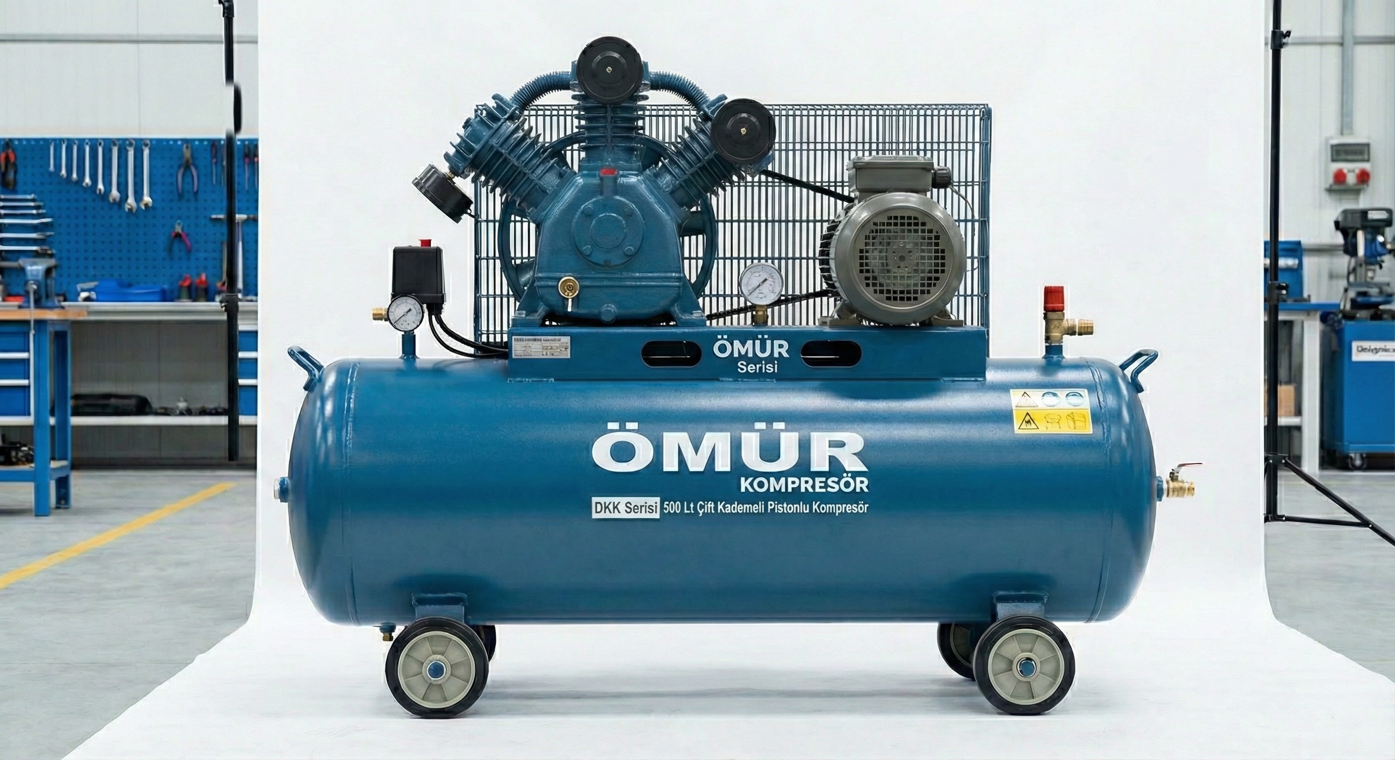 DKK Serisi 500 Lt Çift Kademeli Kompresör